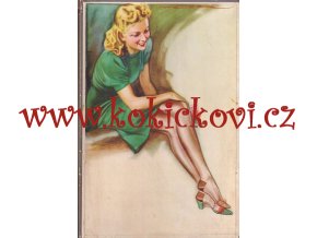 STARÁ REKLAMNÍ KRABICE NA DÁMSKÉ PUNČOCHY - 30.-50.LÉTA - DEKORACE - DO SBÍRKY